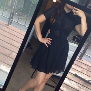 Little black dress-button down with collar