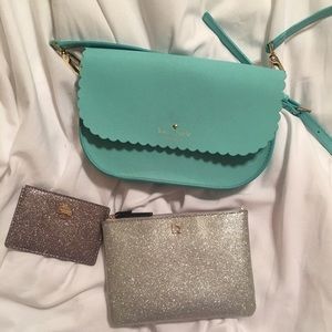 Kate Spade Preowned Set glitter bug & scallop