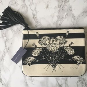 Rebecca Minkoff Striped Floral Clutch