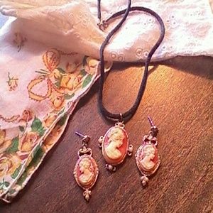 1928 style necklace and earrings set