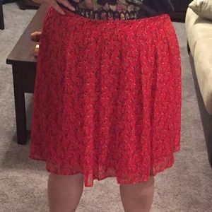 ⚡️SALE ⚡️Flower print red skirt