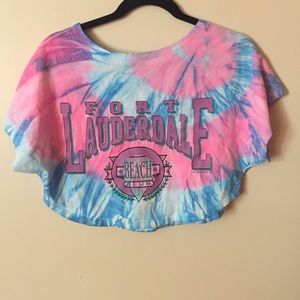 fort lauderdale tie dye crop top