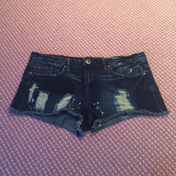 Distressed Denim Shorts