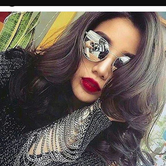 CAT STYLE WIRE MIRROR FASHION SUNGLASSES - Picture 3 of 4