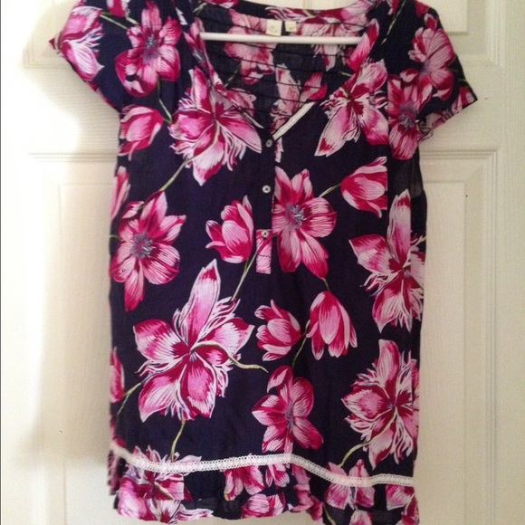 Anthropologie Floral Blouse