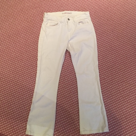 J Brand White Cropped Capri Jeans