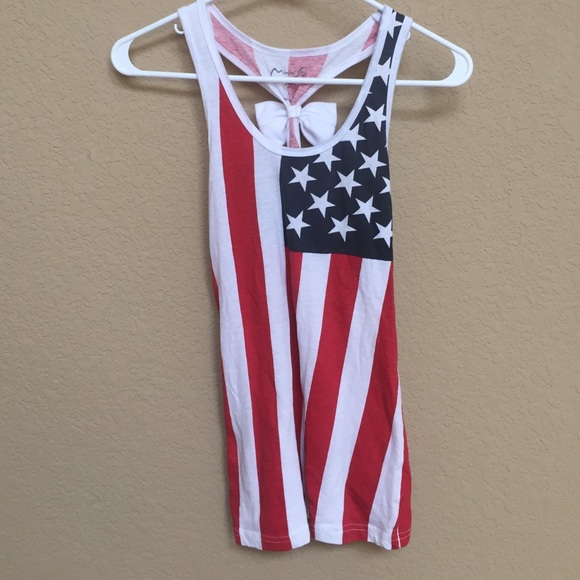 American flag bow tank