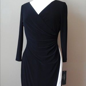 Black and White 3/4 Sleeve Dress. Ralph Lauren NWT