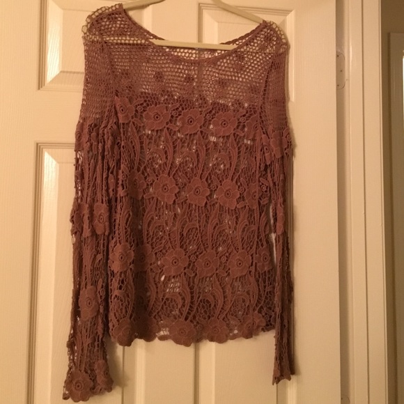 Brown crochet top