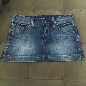 Express Denim Mini Skirt