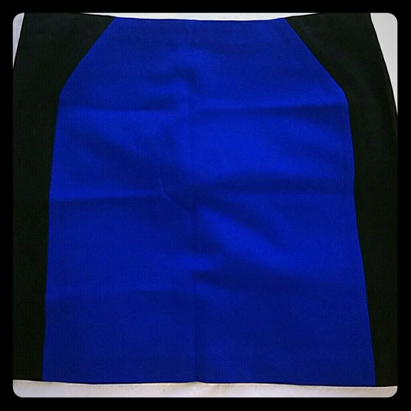 Ann Taylor Color Block Stretch Mini Skirt