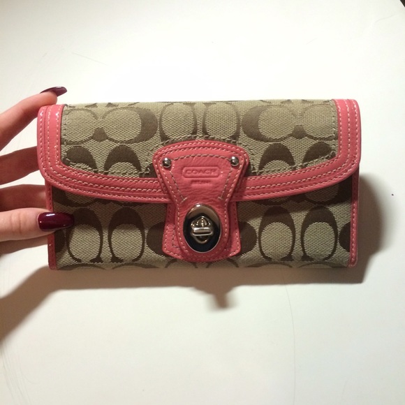 Coach Turn-Lock Clutch Wallet