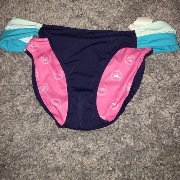 Pink bathing suit bottoms. Size: Medium