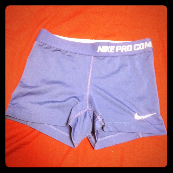 Blue Nike Pro Combat Shorts