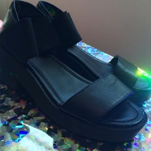 UO Black Chunky Sandals