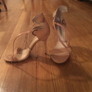 Peach open toe 3 inch Zara heels