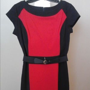 Red and Black Career Dress by BCX. NWT