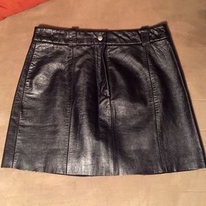 SALE‼️ EXPRESS :: Genuine Leather Black Mini Skirt