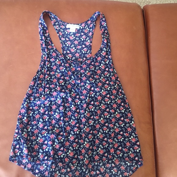 floral button down tank top