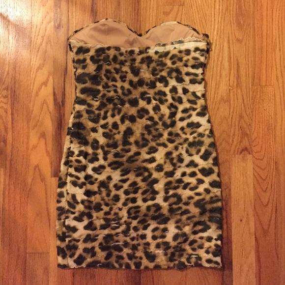 Forever 21 Leopard Strapless Mini Dress - Picture 2 of 2