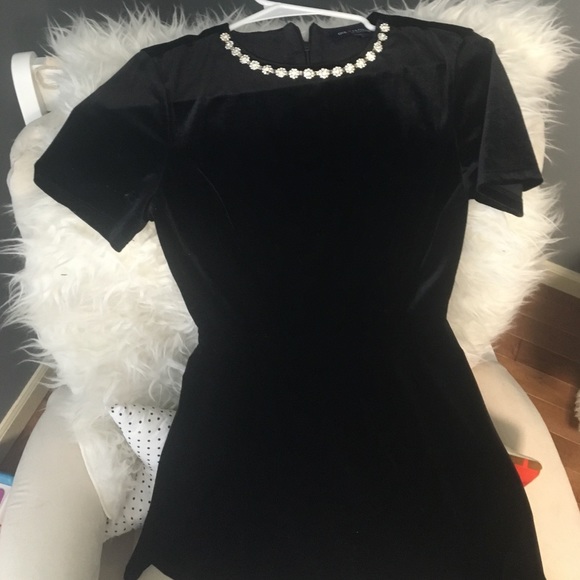 Black velvet dress
