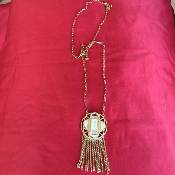 Long Gold Statement Necklace Lia Sophia - Picture 2 of 3