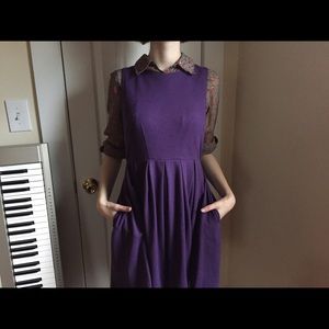 Purple sleeveless dress
