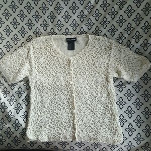 Halston crocheted top