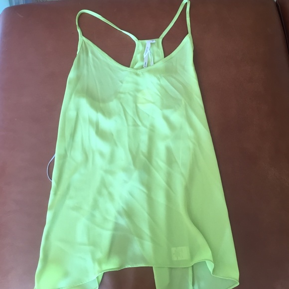 bright yellow tank top with open back