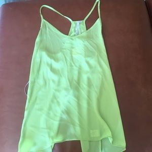 bright yellow tank top with open back