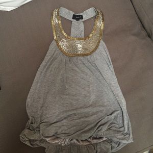 Beaded razor back tank