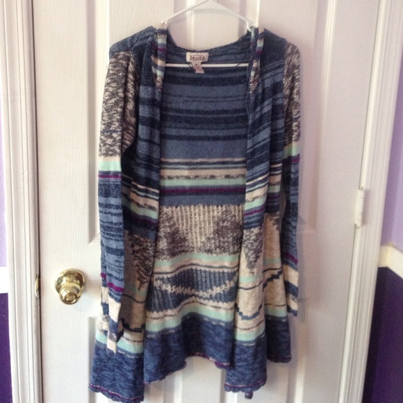 Long sleeve tribal striped cardigan