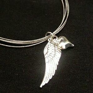 1eyed 1der designs Jewelry - Angel Wing w/ Heart Bracelet 1eyed 1der designs Jewelry - Angel Wing w/ Heart Bracelet