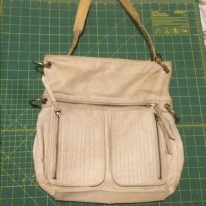 White Leather Sak purse