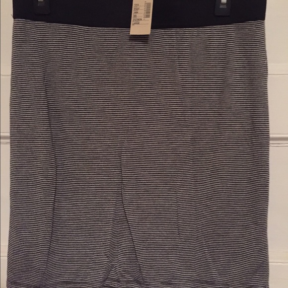 Black Pin Stripe Skirt