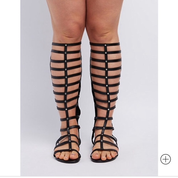 Wide Width & Calf Knee-Hight Gladiator Sandals