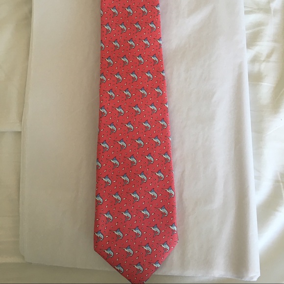 Vineyard Vines Pink Swordfish Tie