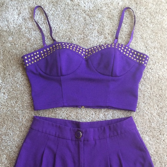 F21 Purple Crop Top