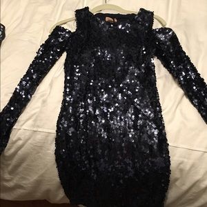 Topshop Blue Sequin Dress