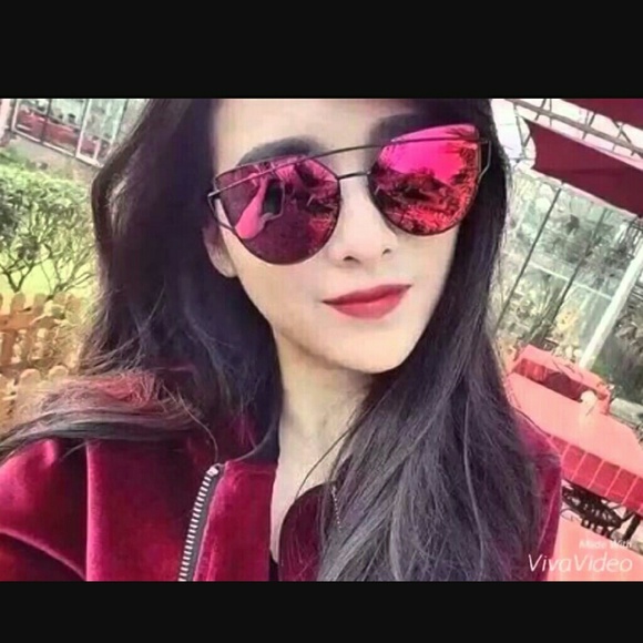 CAT STYLE WIRE MIRROR FASHION SUNGLASSES - Picture 3 of 3