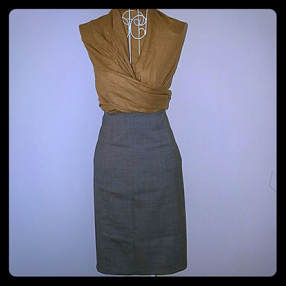 NWOT Ann Taylor Wool Pencil Suit Skirt with Ruffle