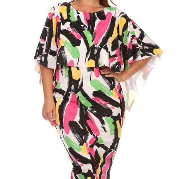 Splash of Color Dress for the curvy woman - Picture 1 of 2