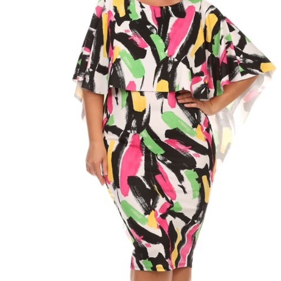 Splash of Color Dress for the curvy woman - Picture 2 of 2