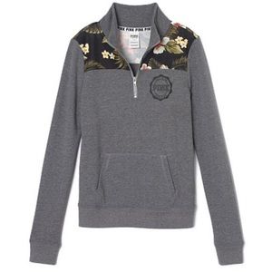 VS PINK Floral 1/4 Zip