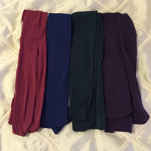 Sheer, colored tights (4 pairs)