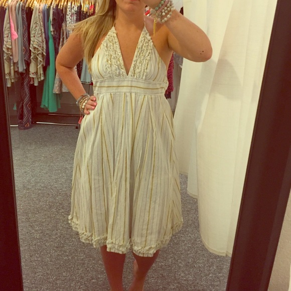 J. Crew Dresses & Skirts - Stripe j.crew halter dress