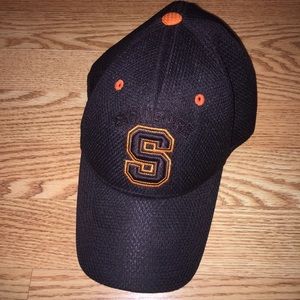 Syracuse University Baseball Hat Black and Orange