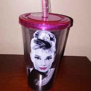 Audrey Hepburn Plastic Tumbler NWT