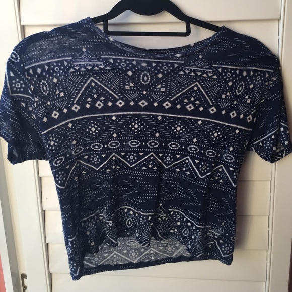 Blue patterned shirt