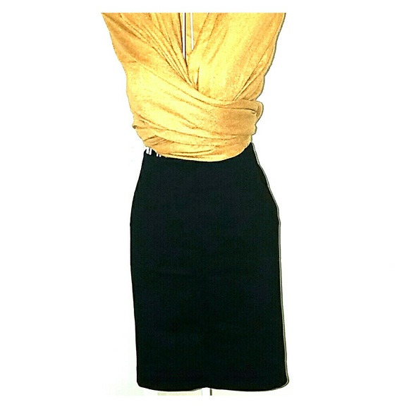 I.N.C. Black Stretch Mini Pencil Skirt